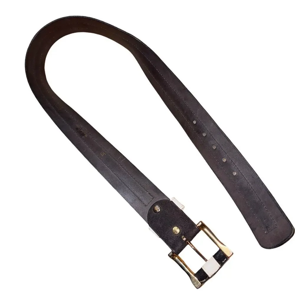 Lejon Black White Sueded Cowhide Belt      Size: 32